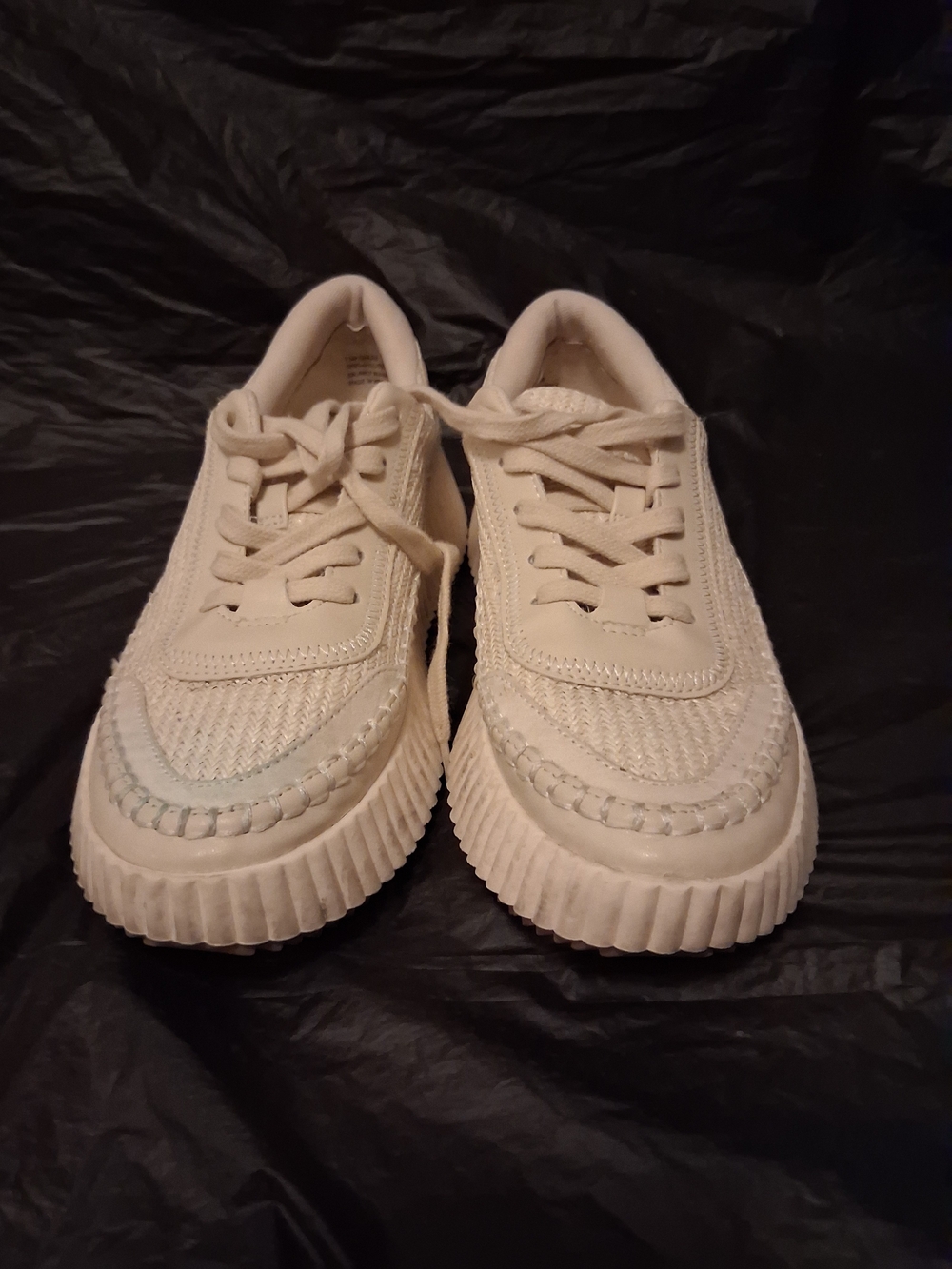 Dolce Vita Cream Platform Lace-Up Athletic Sneakers